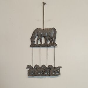 Rustic Gray Horse Wall Hanging Decor